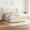 Cama com molas/colchão 180x200 cm tecido cor creme 1