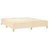 Cama box spring con colchón tela color crema 180x200 cm 4