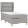 Cama com molas/colchão 90x190 cm tecido cinzento-claro 3