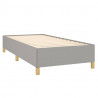 Cama box spring con colchón tela gris claro 90x190 cm 4