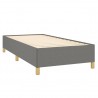 Cama com molas/colchão 90x190 cm tecido cinza-escuro 4