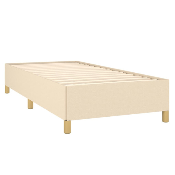 Cama box spring con colchón tela color crema 90x190 cm M 4