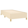 Cama com molas/colchão 90x190 cm tecido cor creme 4