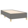 Cama box spring con colchón tela gris oscuro 90x200 cm 4