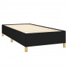 Cama com molas/colchão 90x200 cm tecido preto 4