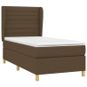 Cama com molas/colchão 90x200 cm tecido castanho-escuro 3