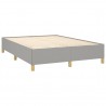Cama box spring con colchón tela gris claro 140x190 cm 4