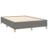 Cama box spring con colchón tela gris oscuro 140x190 cm 4