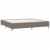Cama box spring con colchón tela gris oscuro 200x200 cm 4