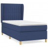 Cama com molas/colchão 80x200 cm tecido azul 2