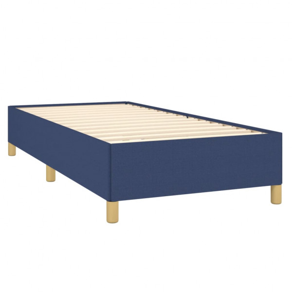 Cama com molas/colchão 80x200 cm tecido azul M 4