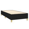 Cama box spring con colchón tela negro 90x190 cm 4