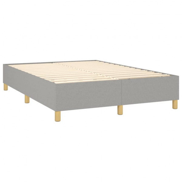 Cama com molas/colchão 140x190 cm tecido cinzento-claro M 4