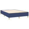 Cama box spring con colchón tela azul 140x190 cm 4