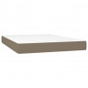 Cama com molas/colchão 140x200 cm tecido castanho-acinzentado 5