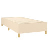 Cama box spring con colchón tela color crema 90x190 cm 4