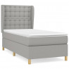 Cama com molas/colchão 80x200 cm tecido cinza-claro 2