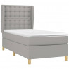 Cama com molas/colchão 80x200 cm tecido cinza-claro 3