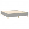 Cama box spring con colchón tela gris claro 180x200 cm 4