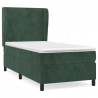 Cama com molas/colchão 80x200 cm veludo verde-escuro 2