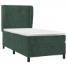 Cama com molas/colchão 80x200 cm veludo verde-escuro 3