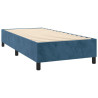 Cama box spring con colchón terciopelo azul oscuro 90x190 cm 4