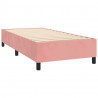 Cama box spring con colchón terciopelo rosa 100x200 cm 4