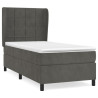 Cama com molas/colchão 90x190 cm veludo cinza-escuro 2