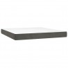 Cama box spring con colchón terciopelo gris oscuro 160x200 cm 5