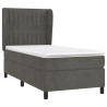 Cama com molas/colchão 80x200 cm veludo cinza-escuro 3