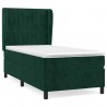 Cama com molas/colchão 80x200 cm veludo verde-escuro 2