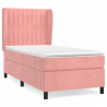 Cama com molas/colchão 80x200 cm veludo rosa 2