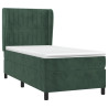 Cama box spring con colchón terciopelo verde oscuro 90x190 cm 3