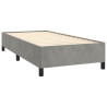 Cama com molas/colchão 90x200 cm veludo cinza-claro 4