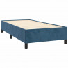 Cama com molas/colchão 90x200 cm veludo azul-escuro 4