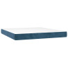 Cama box spring con colchón terciopelo azul oscuro 180x200 cm 5