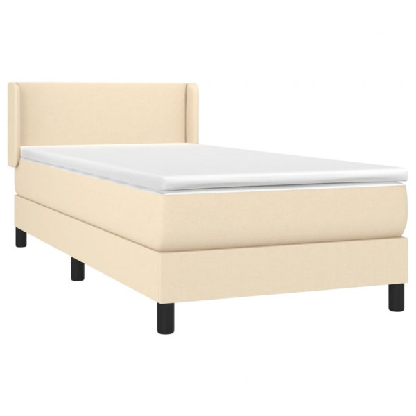 Cama com molas/colchão 80x200 cm tecido cor crème M 3
