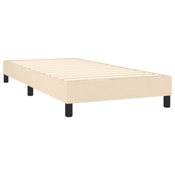 Cama box spring con colchón tela color crema 80x200 cm M 4