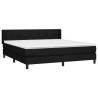 Cama box spring con colchón tela negro 160x200 cm 3