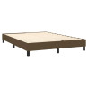 Cama box spring con colchón tela marrón oscuro 140x200 cm 4