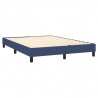 Cama box spring con colchón tela azul 140x200 cm 4