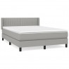 Cama com molas/colchão 140x190 cm tecido cinzento-claro 2