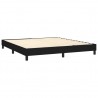 Cama com molas/colchão 160x200 cm tecido preto 4