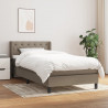 Cama com molas/colchão 80x200 cm tecido castanho-acinzentado 1