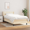 Cama com molas/colchão 80x200 cm tecido cor crème 1