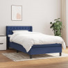 Cama com molas/colchão 80x200 cm tecido azul 1