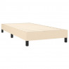 Cama com molas/colchão 100x200 cm tecido cor creme 4