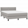 Cama com molas/colchão 140x190 cm tecido cinzento-claro 3