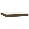 Cama box spring con colchón tela marrón oscuro 160x200 cm 5