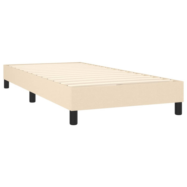 Cama box spring con colchón tela color crema 100x200 cm M 4